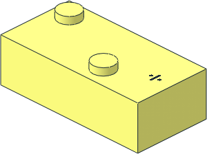 Brick Braille 2 x 4 with 2 Studs (DOTS-34) with "÷" Pattern