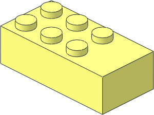Brick Braille 2 x 4 with 6 Studs (DOTS-123456)