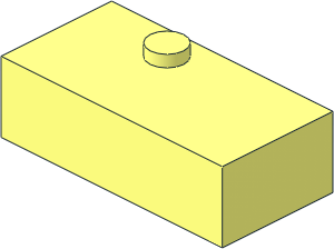 Brick Braille 2 x 4 with 1 Stud (DOTS-5)