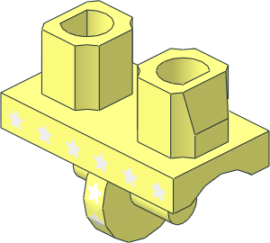 Minifig Hips with  6 White Stars Pattern