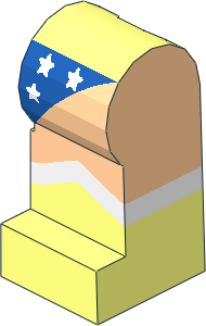 Minifig Leg Left with White Stars on Blue Leotard and Light Nougat Leg Pattern