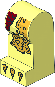 Minifig Leg Left with Armour Scales, Knee Pads and Claws Pattern