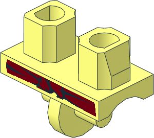 Minifig Hips with Dark Red Sash Pattern