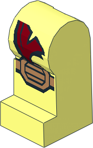 Minifig Leg Left with Dark Red Sash and Medium Nougat Knee Pad Pattern