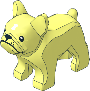 Animal Dog French Bulldog with White Spot on Forehead and Black Face Pattern