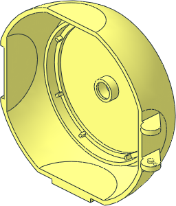 Container Hemispherical Pod  6 x  2.4 x  6 with Hinges and Hole