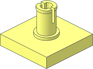 Tile  2 x  2 with Pin with Square Hole