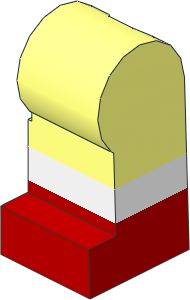 Minifig Leg Left with White Lower Leg and Red Shoes Pattern