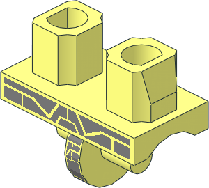 Minifig Hips with Silver Armour Pattern