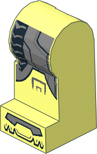 Minifig Leg Left with Silver Armour Pattern