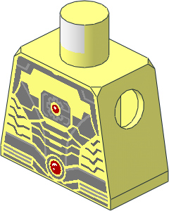 Minifig Torso with Armour Plating and Two Red Circles Pattern