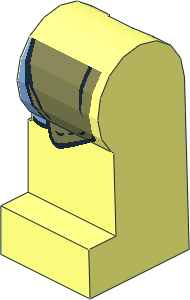 Minifig Leg Left with Olive Green and Medium Blue Coattails Pattern