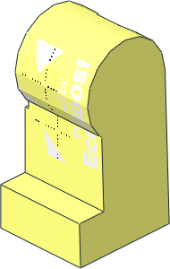 Minifig Leg Left with Racing Suit with White Ecoboost Logo and Triangles and Black Dotted Lines Pattern