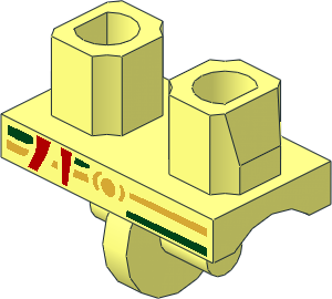 Minifig Hips with Red Sash and Gold Belt Pattern