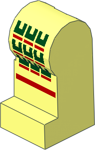 Minifig Leg Left with Dark Green Samurai Armour Pattern