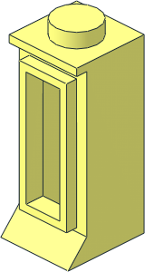 ~Window  1 x  1 x  2 Classic with Solid Studs