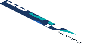 ~Sticker  1.9 x  3.8 with Yellow "2" on Black Square and Logos on Blue and White Background Left - Fifth Face