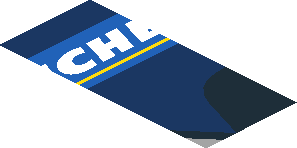 ~Sticker  0.8 x  4.1 with Michelin Logos and Black Air Vent on Blue Background - Third Face