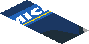 ~Sticker  0.8 x  4.1 with Michelin Logos and Black Air Vent on Blue Background - Tenth Face