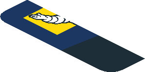 ~Sticker  0.8 x  4.1 with Michelin Logos and Black Air Vent on Blue Background - Twelfth Face