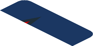 ~Sticker  0.8 x  1.9 with Taillamp on Blue Background Right - First Face