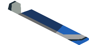 ~Sticker  1.8 x  1.9 with Black Air Vent on Blue and White Background - First Face