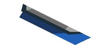 ~Sticker  1.8 x  1.9 with Black Air Vent on Blue and White Background - Second Face