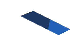 ~Sticker  1.8 x  1.9 with Black Air Vent on Blue and White Background - Fourth Face