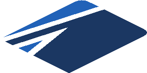 ~Sticker  0.8 x  4.0 with Light Blue Triangles on Blue Background - First Face