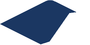 ~Sticker  0.8 x  3.9 with White Triangles on Blue Background - First Face