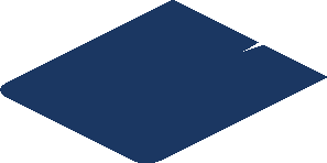 ~Sticker  0.8 x  3.9 with White Triangles on Blue Background - Fourth Face