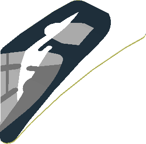 Sticker  0.8 x  1.6 with Headlamp on White Background Right (Formed) (Needs Work)