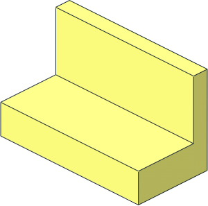 =Panel  1 x  2 x  1 with Square Corners
