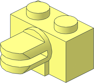 Brick  1 x  2 with Arm (2 Fingers)