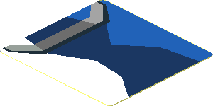 Sticker  1.8 x  1.9 with Black Air Vent on Blue and White Background (Needs Work)