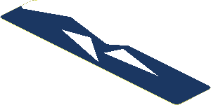 Sticker  0.8 x  4.0 with White Triangles on Blue Background