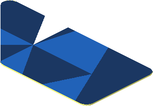 Sticker  0.8 x  1.9 with Light Blue Triangles on Blue Background Left