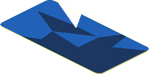 Sticker  0.9 x  1.8 with Light Blue Triangles on Blue Background Left