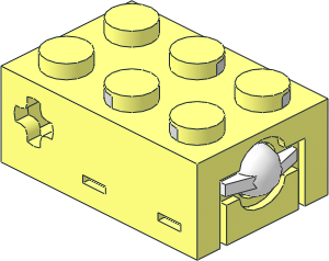 Electric Brick  2 x  3 Sensor Touch with White Button (15kOhm)