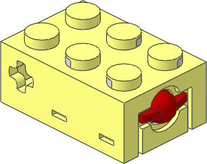 Electric Brick  2 x  3 Sensor Touch with Red Button (12kOhm)