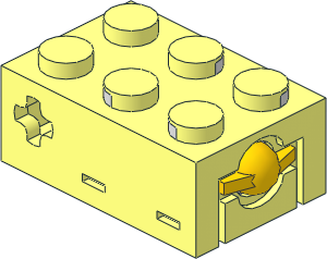 Electric Brick  2 x  3 Sensor Touch with Yellow Button (10kOhm)