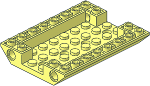 Slope Brick 45  6 x  8 Double Inverted with Open Centre and  4 Holes