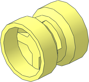 Wheel Rim  8 x  8 Notched Hole, Two Slots, for Wheel Holding Pin