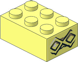 Brick  2 x  3 with Diamond Bricks Type 2 Sticker