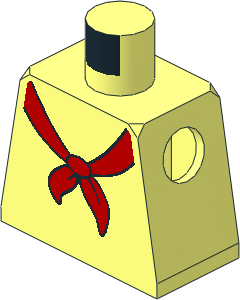 Minifig Torso with Red Scarf Pattern