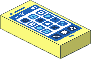 Tile  1 x  2 with Smartphone Screen and App Icons Pattern