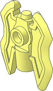 Minifig Axe Head Twin-bladed with Hole