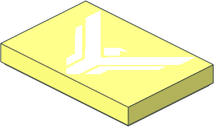 Tile  2 x  3 with White House Atreides Hawk Crest Pattern