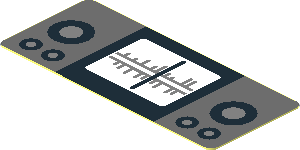 Sticker  0.7 x  1.7 with Monitoring Display and Buttons on Dark Bluish Grey Background