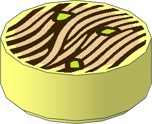 Tile  1 x  1 Round with Ramen Noodles Pattern